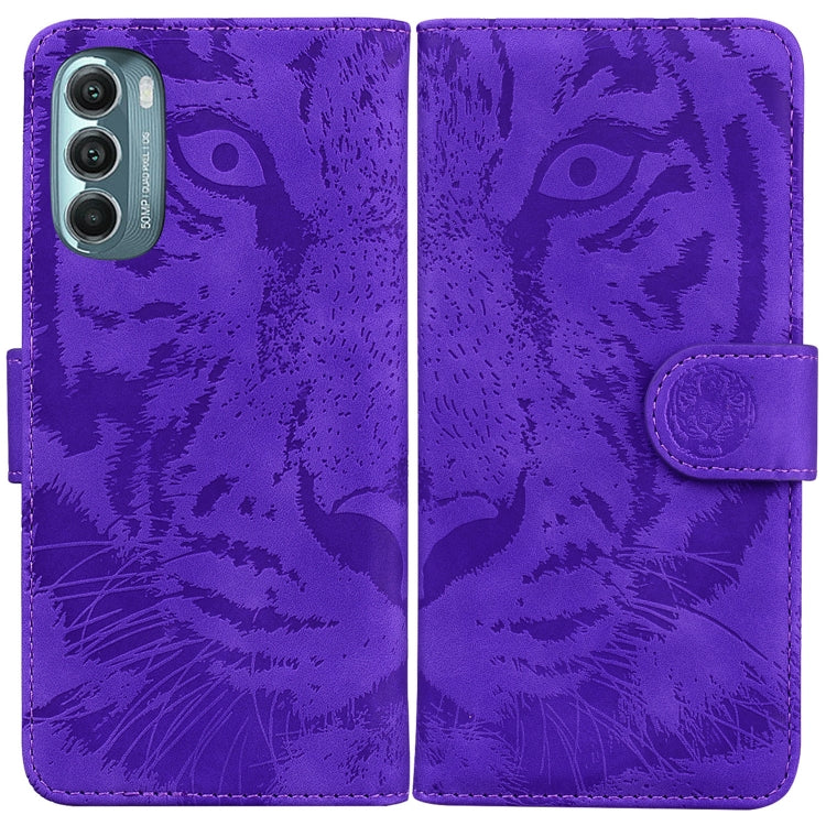 For Motorola Moto G Stylus 5G 2022 Tiger Embossing Pattern Horizontal Flip Leather Phone Case