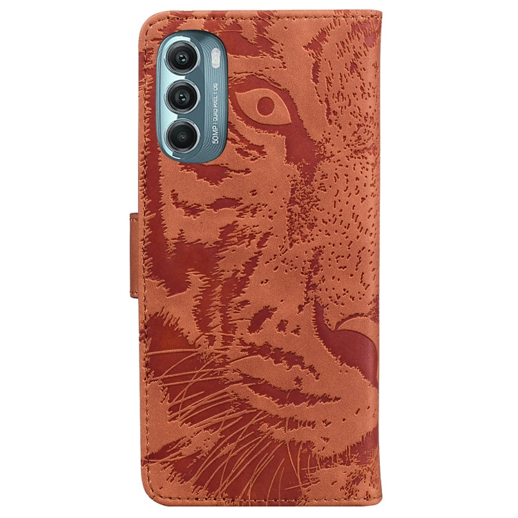 For Motorola Moto G Stylus 5G 2022 Tiger Embossing Pattern Horizontal Flip Leather Phone Case