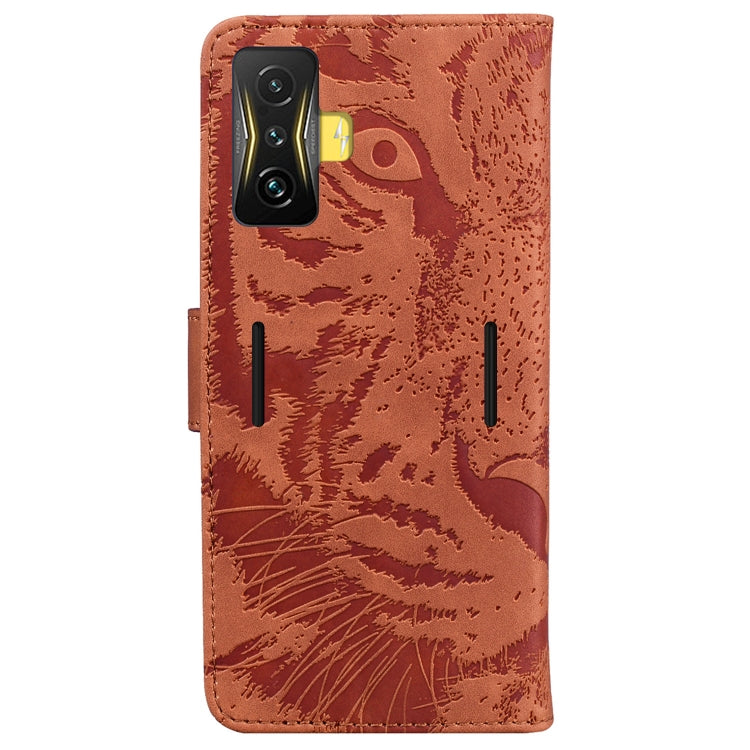 For Xiaomi Poco F4 GT / Redmi K50 Gaming Tiger Embossing Pattern Horizontal Flip Leather Phone Case