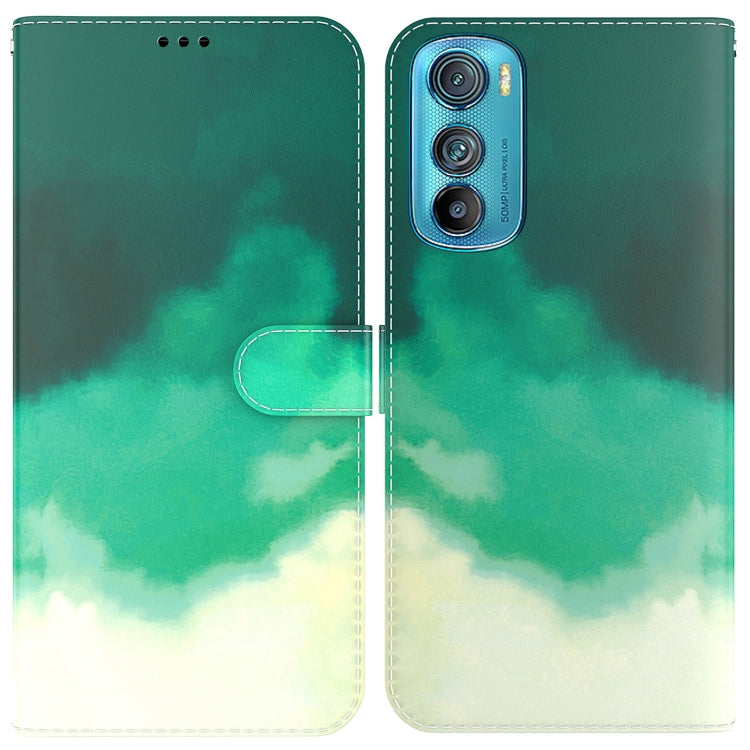 For Motorola Edge 30 Watercolor Pattern Leather Phone Case