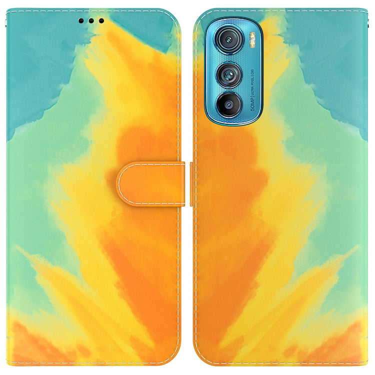 For Motorola Edge 30 Watercolor Pattern Leather Phone Case