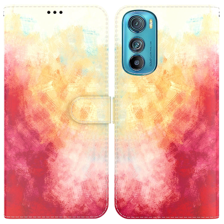 For Motorola Edge 30 Watercolor Pattern Leather Phone Case