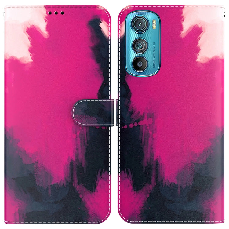 For Motorola Edge 30 Watercolor Pattern Leather Phone Case
