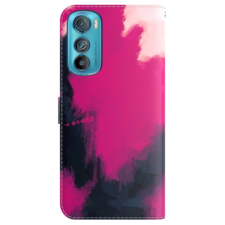 For Motorola Edge 30 Watercolor Pattern Leather Phone Case