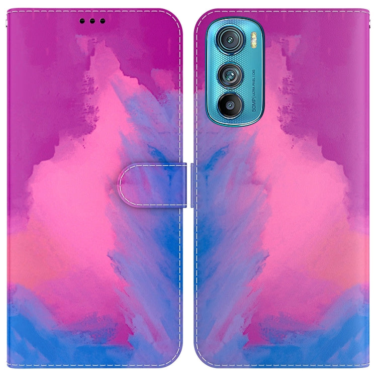 For Motorola Edge 30 Watercolor Pattern Leather Phone Case
