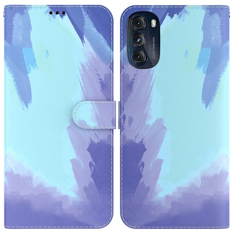 For Motorola Moto G 2022 Watercolor Pattern Leather Phone Case