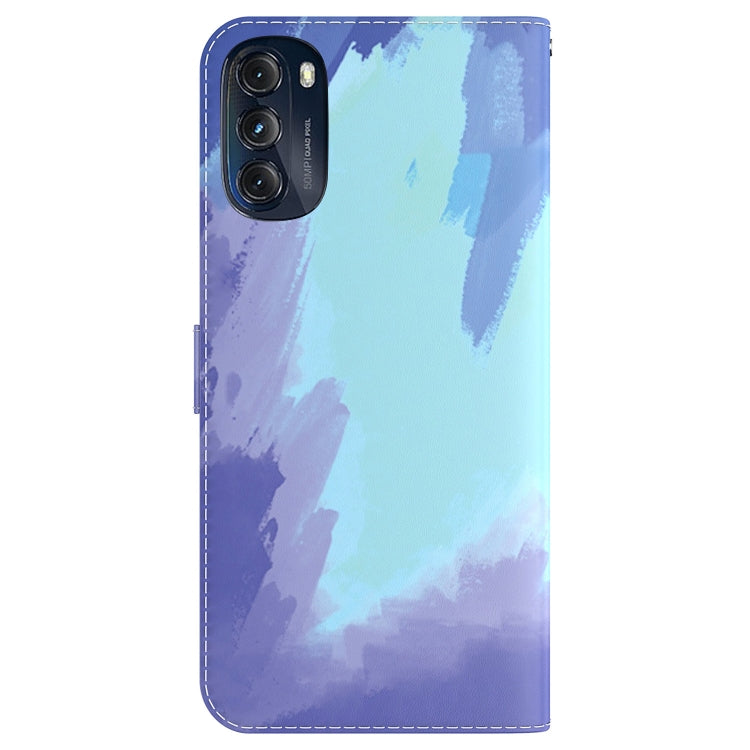 For Motorola Moto G 2022 Watercolor Pattern Leather Phone Case