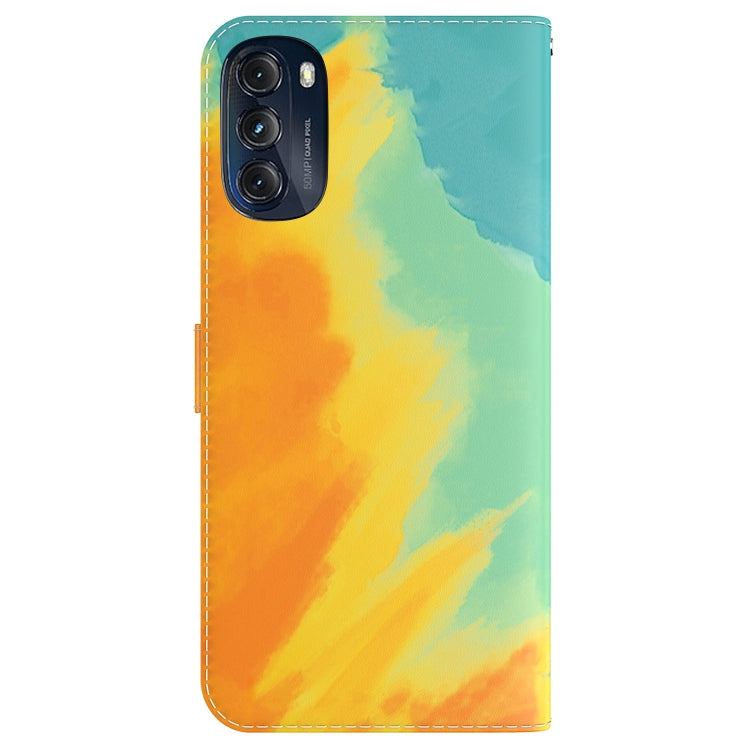 For Motorola Moto G 2022 Watercolor Pattern Leather Phone Case