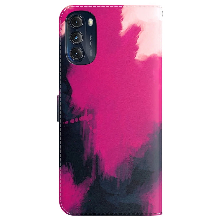 For Motorola Moto G 2022 Watercolor Pattern Leather Phone Case