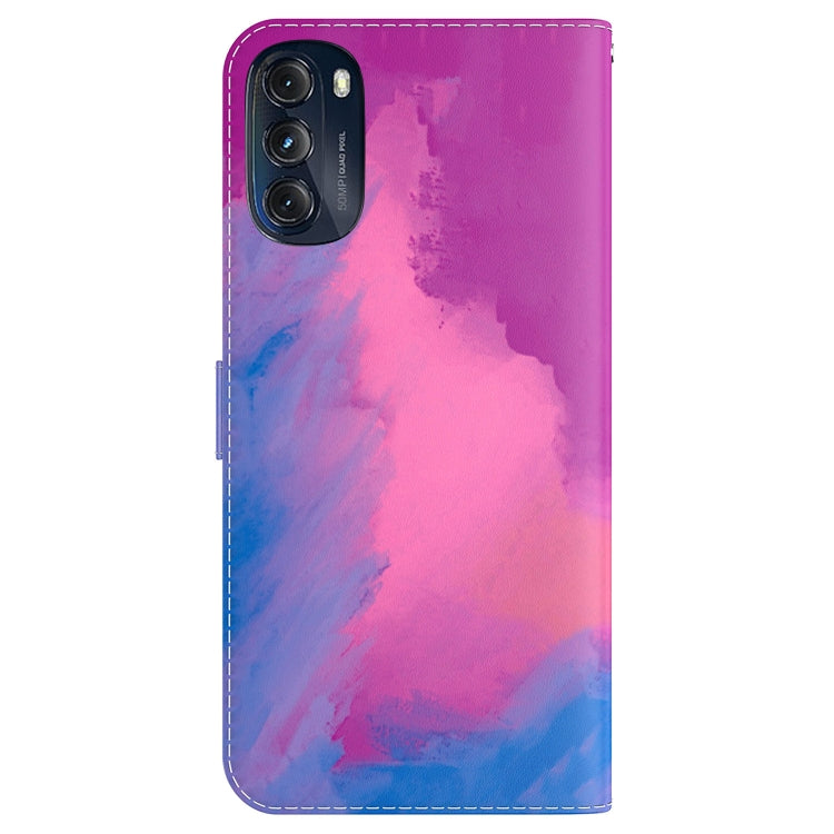 For Motorola Moto G 2022 Watercolor Pattern Leather Phone Case