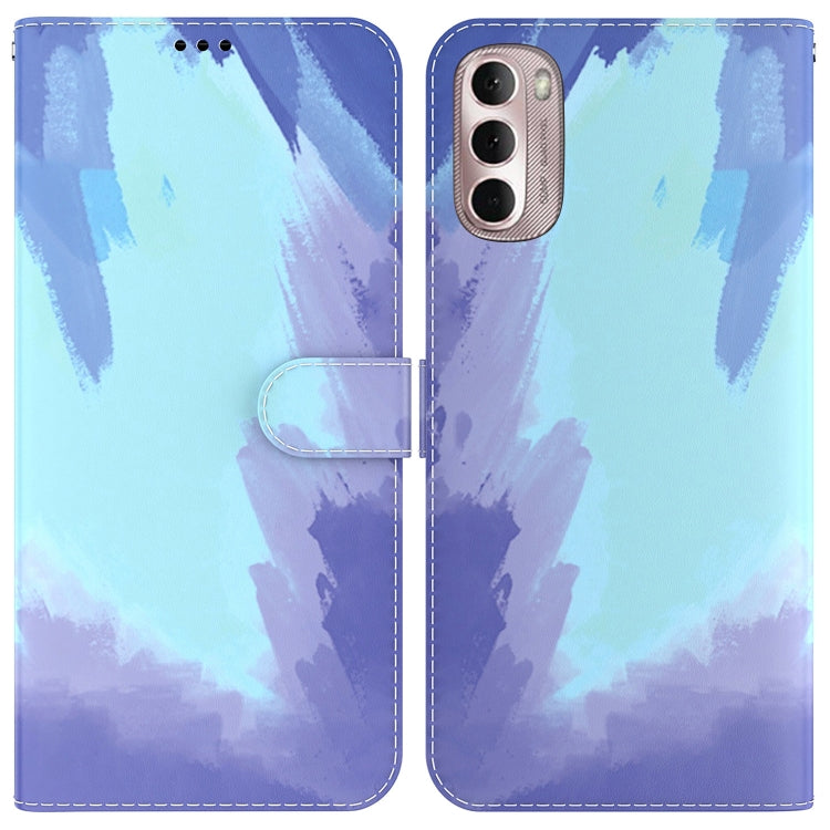 For Motorola Moto G Stylus 4G 2022 Watercolor Pattern Leather Phone Case