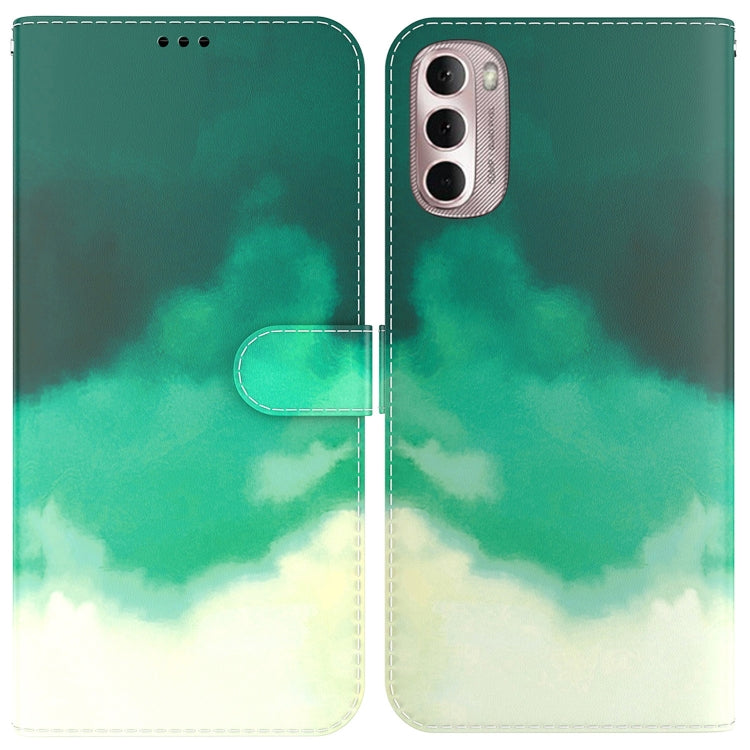 For Motorola Moto G Stylus 4G 2022 Watercolor Pattern Leather Phone Case