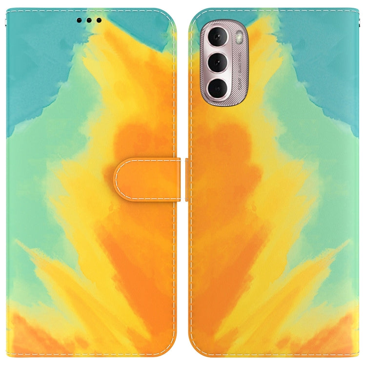 For Motorola Moto G Stylus 4G 2022 Watercolor Pattern Leather Phone Case