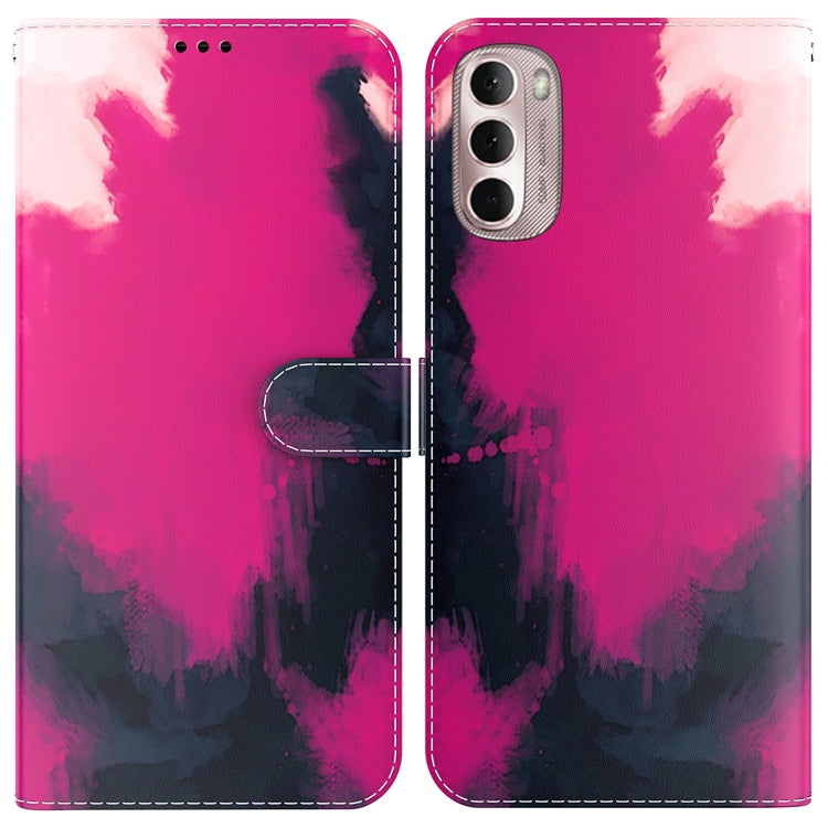 For Motorola Moto G Stylus 4G 2022 Watercolor Pattern Leather Phone Case