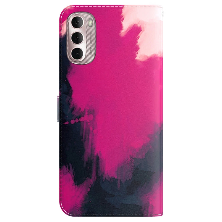 For Motorola Moto G Stylus 4G 2022 Watercolor Pattern Leather Phone Case