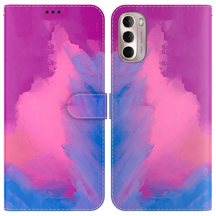 For Motorola Moto G Stylus 4G 2022 Watercolor Pattern Leather Phone Case