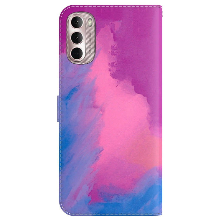 For Motorola Moto G Stylus 4G 2022 Watercolor Pattern Leather Phone Case