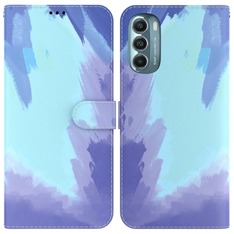 For Motorola Moto G Stylus 5G 2022 Watercolor Pattern Leather Phone Case
