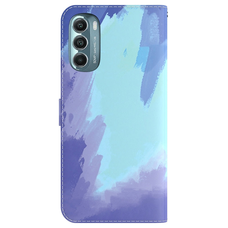 For Motorola Moto G Stylus 5G 2022 Watercolor Pattern Leather Phone Case