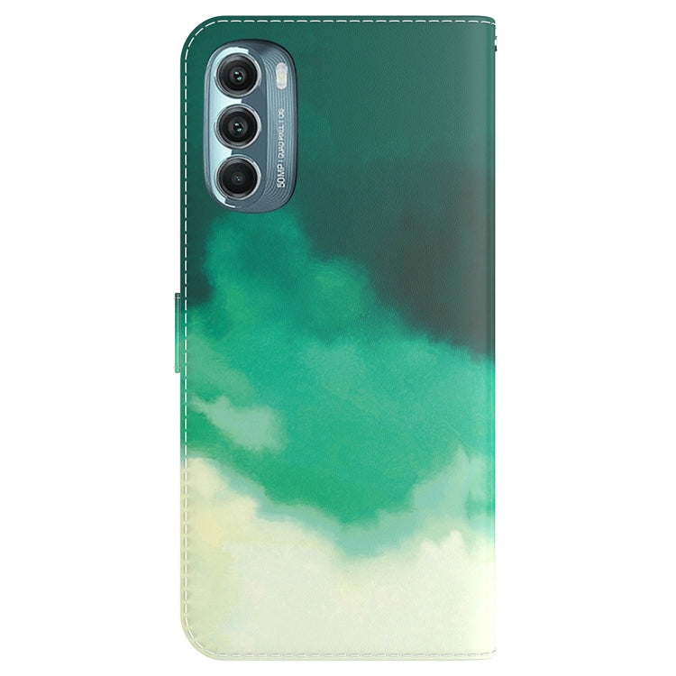 For Motorola Moto G Stylus 5G 2022 Watercolor Pattern Leather Phone Case