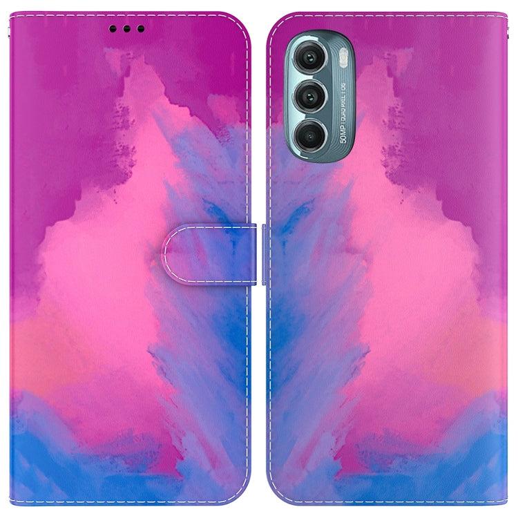 For Motorola Moto G Stylus 5G 2022 Watercolor Pattern Leather Phone Case