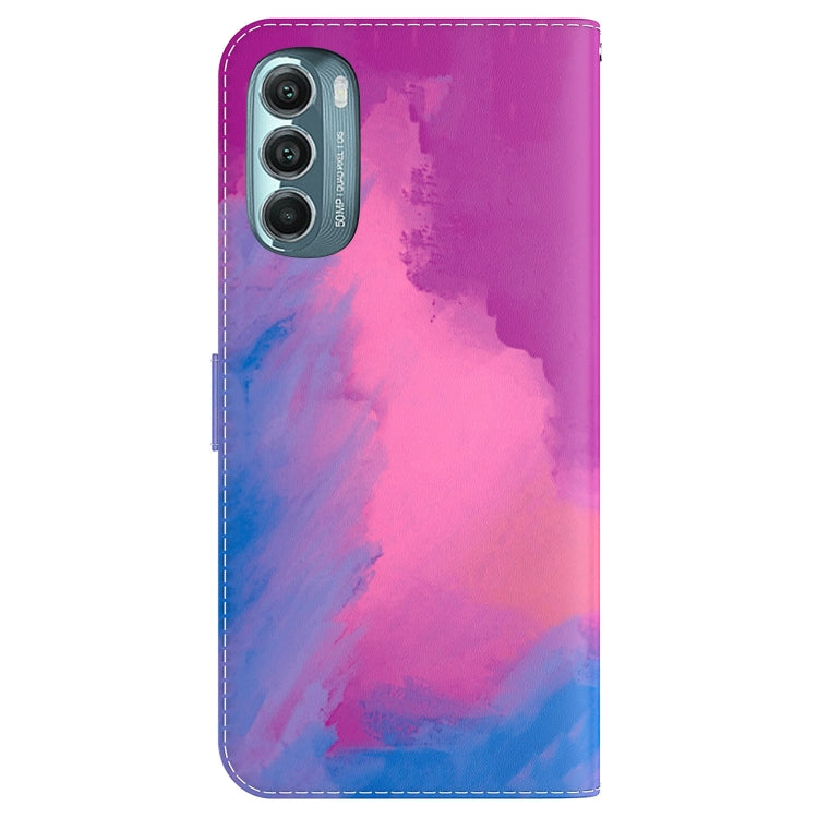 For Motorola Moto G Stylus 5G 2022 Watercolor Pattern Leather Phone Case