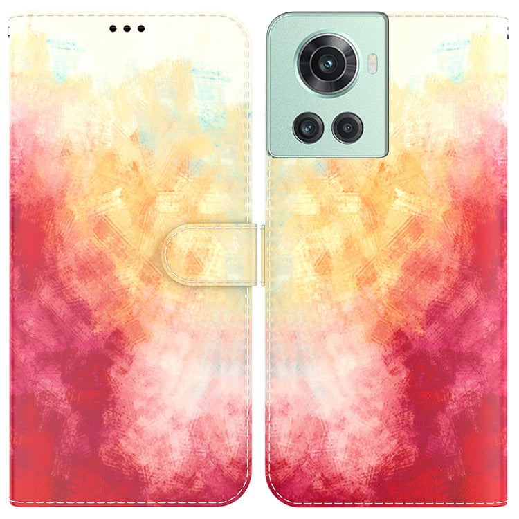 For OnePlus 10R / Ace Watercolor Pattern Leather Phone Case