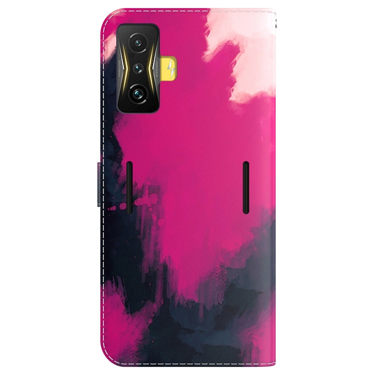For Xiaomi Poco F4 GT / Redmi K50 Gaming Watercolor Pattern Leather Phone Case