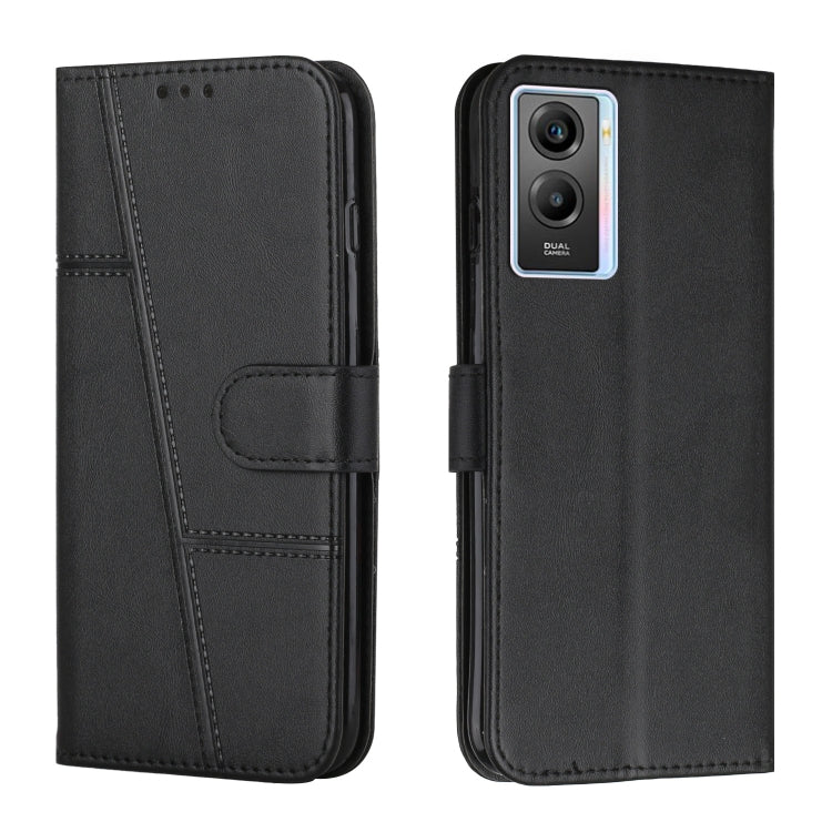 For vivo Y55s 5G Stitching Calf Texture Buckle Leather Phone Case