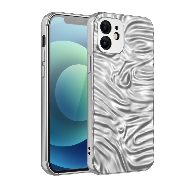For iPhone 12 Wave Electroplating TPU Phone Case