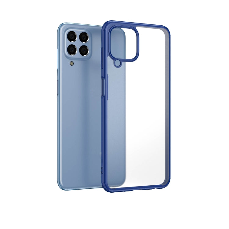 For Samsung Galaxy M33 Four-corner Shockproof TPU + PC Phone Case(Blue)
