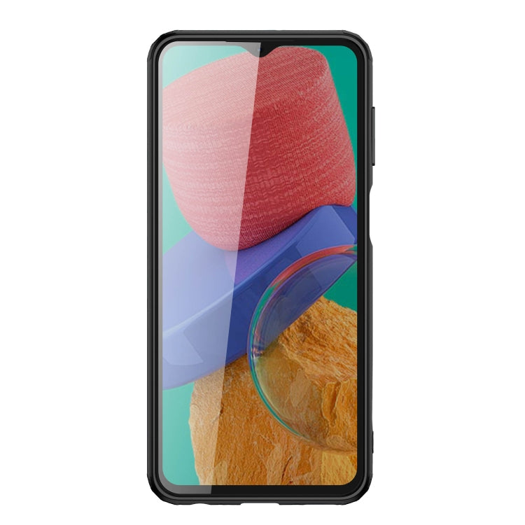 For Samsung Galaxy M33 Four-corner Shockproof TPU + PC Phone Case(Blue)