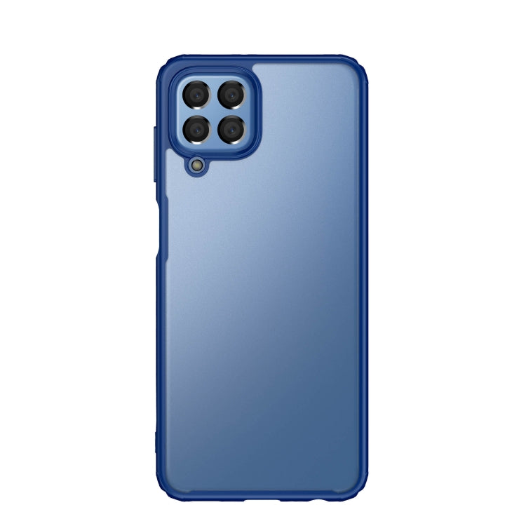 For Samsung Galaxy M33 Four-corner Shockproof TPU + PC Phone Case(Blue)