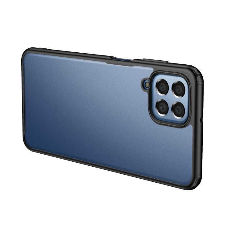 For Samsung Galaxy M33 Four-corner Shockproof TPU + PC Phone Case(Blue)