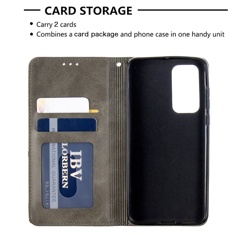 For Huawei P40 Rhombus Texture Horizontal Flip Magnetic Leather Case with Holder & Card Slots & Wallet