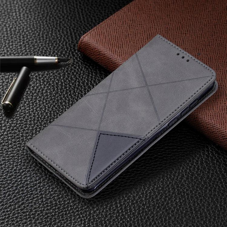 For Huawei P40 Rhombus Texture Horizontal Flip Magnetic Leather Case with Holder & Card Slots & Wallet