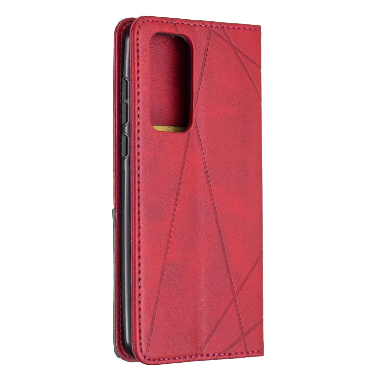 For Huawei P40 Rhombus Texture Horizontal Flip Magnetic Leather Case with Holder & Card Slots & Wallet