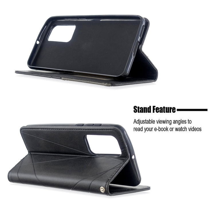 For Huawei P40 Rhombus Texture Horizontal Flip Magnetic Leather Case with Holder & Card Slots & Wallet