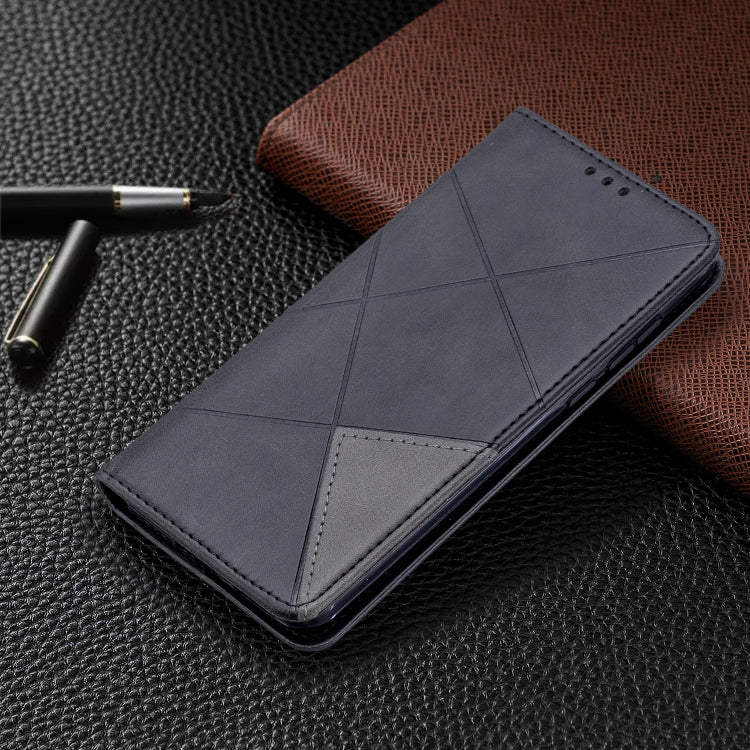 For Huawei P40 Rhombus Texture Horizontal Flip Magnetic Leather Case with Holder & Card Slots & Wallet