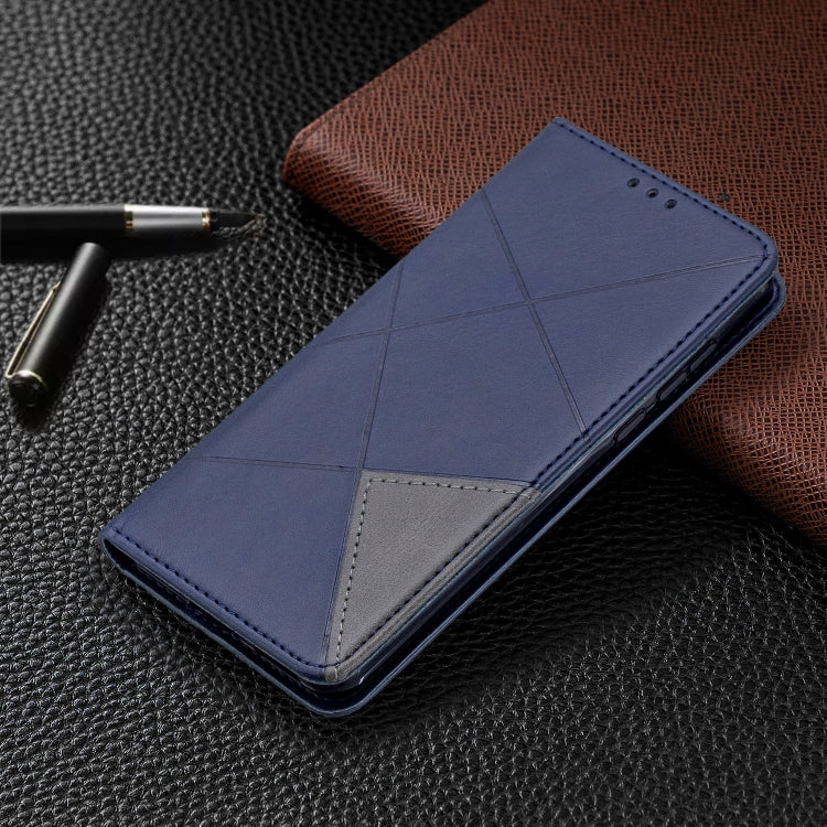 For Huawei P40 Rhombus Texture Horizontal Flip Magnetic Leather Case with Holder & Card Slots & Wallet
