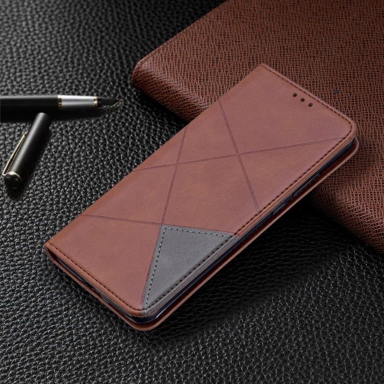 For Huawei P40 Pro Rhombus Texture Horizontal Flip Magnetic Leather Case with Holder & Card Slots & Wallet