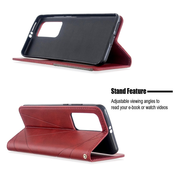For Huawei P40 Pro Rhombus Texture Horizontal Flip Magnetic Leather Case with Holder & Card Slots & Wallet