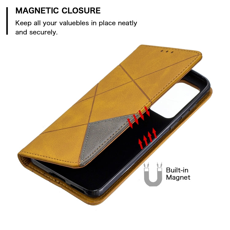 For Huawei P40 Pro Rhombus Texture Horizontal Flip Magnetic Leather Case with Holder & Card Slots & Wallet