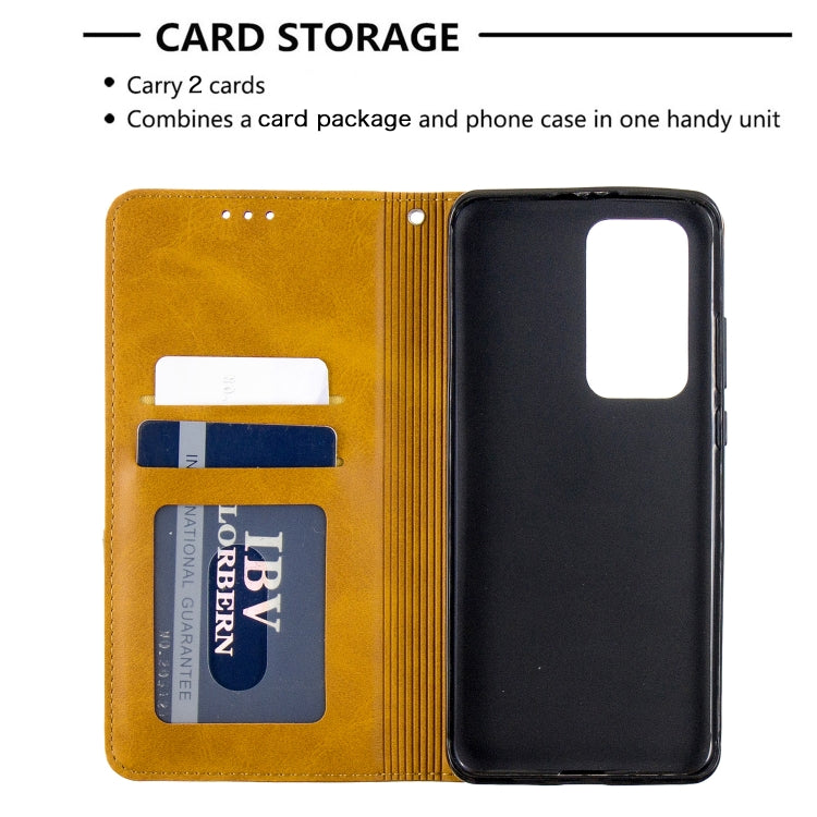 For Huawei P40 Pro Rhombus Texture Horizontal Flip Magnetic Leather Case with Holder & Card Slots & Wallet
