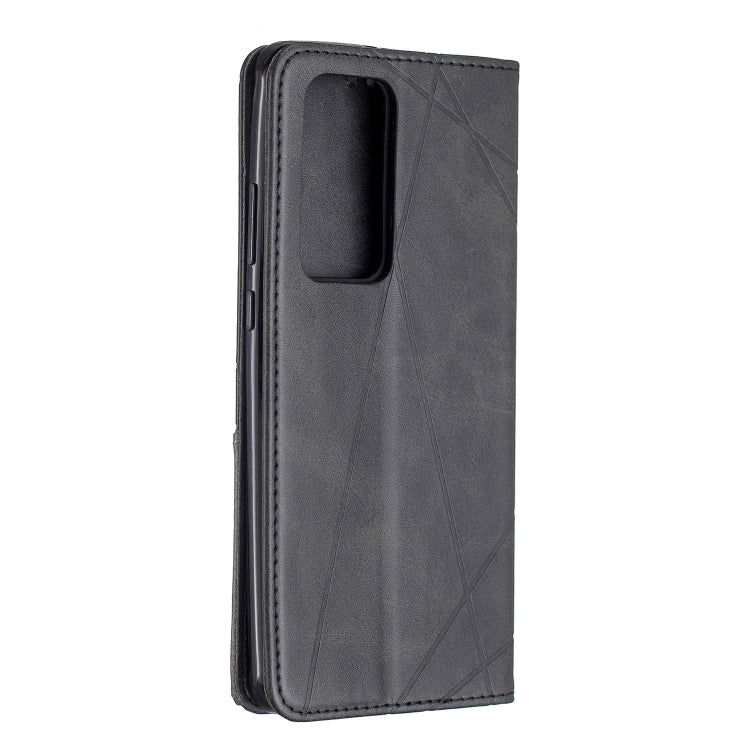 For Huawei P40 Pro Rhombus Texture Horizontal Flip Magnetic Leather Case with Holder & Card Slots & Wallet