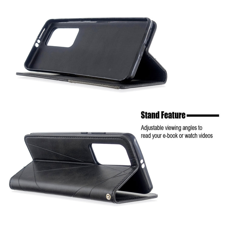 For Huawei P40 Pro Rhombus Texture Horizontal Flip Magnetic Leather Case with Holder & Card Slots & Wallet