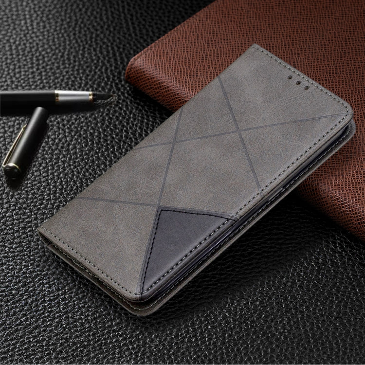 For Galaxy A01 Rhombus Texture Horizontal Flip Magnetic Leather Case with Holder & Card Slots & Wallet