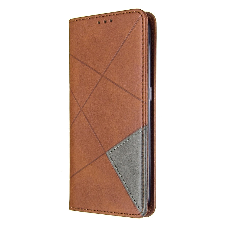 For Galaxy A01 Rhombus Texture Horizontal Flip Magnetic Leather Case with Holder & Card Slots & Wallet