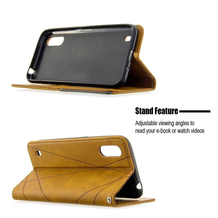 For Galaxy A01 Rhombus Texture Horizontal Flip Magnetic Leather Case with Holder & Card Slots & Wallet