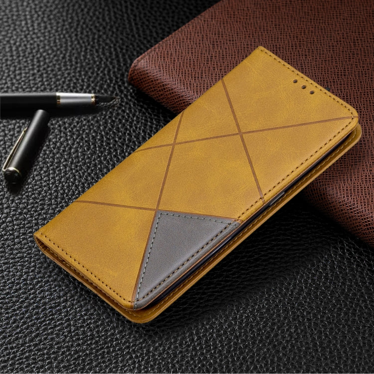 For Galaxy A01 Rhombus Texture Horizontal Flip Magnetic Leather Case with Holder & Card Slots & Wallet